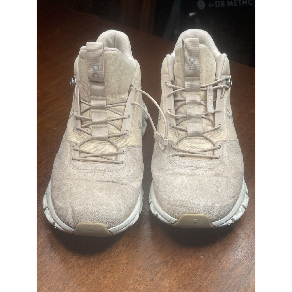 On Cloud Hi Speedboard Sneaker Tan Brownish Tint Women’s Size 9.5M Swiss Comfort